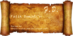 Falik Damján névjegykártya